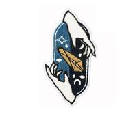 Patches for Clothing 10pcs Devil's Eye Embroidered Patch Crystal Heart Bone Clothing Sticker Decal Stripe DIY Badge(Color7)