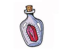 Patches for Clothing 10pcs Devil's Eye Embroidered Patch Crystal Heart Bone Clothing Sticker Decal Stripe DIY Badge(Color 10)