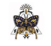 Patches for Clothing 10pcs Devil's Eye Embroidered Patch Crystal Heart Bone Clothing Sticker Decal Stripe DIY Badge(Color3)