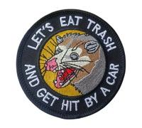 Patches Funny 'Let's Eat Trash' Patch with Embroidery, Tactical Military Patch, Patch for Tactical Clothing, Backpack, Baseball Cap, Uniform