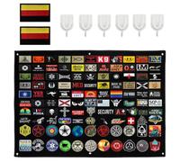 Patches Hanger 110 x 70 cm, Patches Wall Organiser Holder Display Board Show Board for Tactical Combat Morale Military Patch Badge Stamp Black Suspension Patch