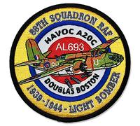 Patches World War II World War II Aircraft Edition (88th Squadron RAF HAVOC A20C AL693 DOUGLAS BOSTON 1939-1944 Light Bomber)