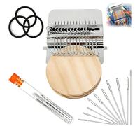 PatchMaker 2.0 Darning Loom Kit, Mini Knit Patch Loom for Clothing Repair, Portable Knitpatch Machine for Jeans Socks Knitwear, DIY Weaving Mending Tool (14 Hooks)