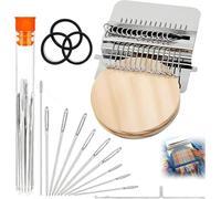 Patchmaker 2.0 Kit, Knit Patch Loom Kits,Portable Patch Darning Kit,Small Knitting Machine Darning for Beginners, DIY Craft Weaving Machine for Quickly Sewing Repair,Sewing Craft Supplies (14Hooks).