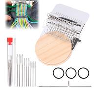 PatchMaker 2.0 Kit, Loom Knitting Kit for Beginners, Mini Portable Patch Darning Loom with 14 Hooks, Sewing Repair Weaving Tool Set, Craft Supplies