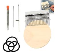 Patchmaker 2.0 Loom Kit, Upgrade Knit Patch Darning Loom Kit, Mini Knitpatch Machine, Convenient Patch Maker for Sewing Craft Supplies Quickly Sewing Repair & Easily(21 pin)