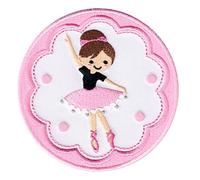 PatchMommy Ballerina Iron-On Patch - Sew-On Embroidered Badge - Washable - for Jackets & Backpacks - 3.5" x 3.5"