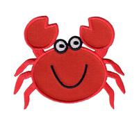 PatchMommy Crab Iron-On Patch for Kids - Sew-On Embroidered Badge - Washable - for Jackets & Backpacks - 2.9" x 3.5"