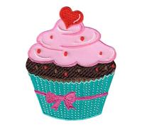 PatchMommy Cupcake Iron-On Patch for Kids - Sew-On Embroidered Badge - Washable - for Jackets & Backpacks - 3.5" x 2.75"