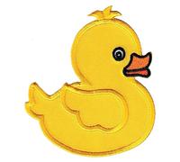 PatchMommy Duck Iron-On Patch for Kids - Sew-On Embroidered Badge - Washable - for Jackets & Backpacks - 3.5" x 3.25"