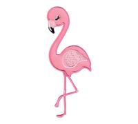 PatchMommy Flamingo Iron-On Patch - Sew-On Embroidered Badge - Washable - for Jackets & Backpacks - 3.75" x 1.5"