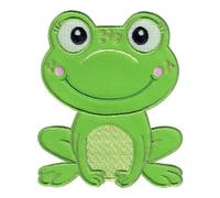 PatchMommy Frog Iron-On Patch for Kids - Sew-On Embroidered Badge - Washable - for Jackets & Backpacks - 3.5" x 3"