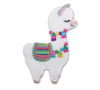 PatchMommy Llama Iron-On Patch for Kids - Sew-On Embroidered Badge - Washable - for Jackets & Backpacks - 3.5" x 2.5"