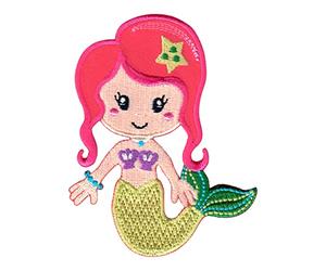 PatchMommy Mermaid Iron-On Patch for Kids - Sew-On Embroidered Badge - Washable - for Jackets & Backpacks - 3.5" x 2.75"