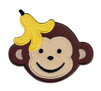 PatchMommy Monkey Patch, Iron On/Sew On - Embroidered Applique Motif for Children Kids Baby
