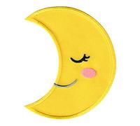 PatchMommy Moon Iron-On Patch - Premium Embroidered, Washable - 3.5" x 3" - Durable Applique for Jackets & Backpacks