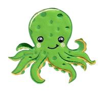 PatchMommy Octopus Iron-On Patch for Kids - Sew-On Embroidered Badge - Washable - for Jackets & Backpacks - 3" x 3.5"