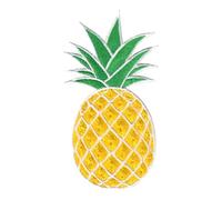 PatchMommy Pineapple Iron-On Patch - Sew-On Embroidered Badge - Washable - for Jackets & Backpacks - 3.5" x 1.75"