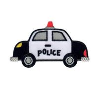 PatchMommy Police Car Iron-On Patch for Kids - Sew-On Embroidered Badge - Washable - for Jackets & Backpacks - 2" x 3.5"