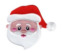 PatchMommy Santa Claus Patch, Iron On/Sew On Christmas - Embroidered Applique Motif for Children Kids Baby