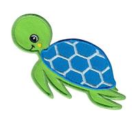 PatchMommy Sea Turtle Iron-On Patch for Kids - Sew-On Embroidered Badge - Washable - for Jackets & Backpacks - 1.9" x 3.5"