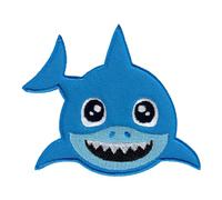 PatchMommy Shark Iron-On Patch for Kids, 3" x 3.5"