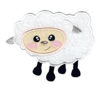 PatchMommy Sheep Iron-On Patch for Kids - Sew-On Embroidered Badge - Washable - for Jackets & Backpacks - 2.75" x 3.5"