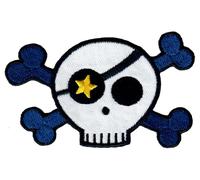 PatchMommy Skull and Crossbones Iron-On Patch for Kids - Sew-On Embroidered Badge - Washable - for Jackets & Backpacks - 2.1" x 3.5"