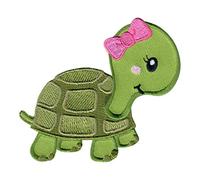 PatchMommy Turtle Iron-On Patch for Kids - Sew-On Embroidered Badge - Washable - for Jackets & Backpacks - 3" x 3.5"