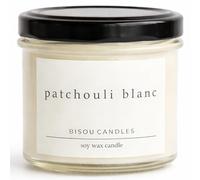 Patchouli Blanc Artisan Soy Candle - White Flowers, Peony & Patchouli Scent, Handmade 20h Burn, 100g Natural Wax in 220g Glass Jar, Elegant Home Decor & Luxury Gift