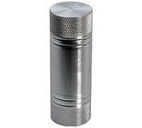 PatchouliWorld Black Leaf Premium Pollen Press Medium - Steel Silver - Height: 60mm; Diameter: 26mm