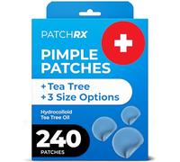 PatchRx Pimple Patches for Face (240 Patches), Hydrocolloid Acne Patches with Tea Tree Oil, Pimple Stickers - Acne Pimple Patches For Face - Zit Patches