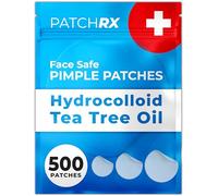 PatchRx Pimple Patches for Face (500 Patches), Hydrocolloid Acne Patches with Tea Tree Oil, Pimple Patch Pimple Stickers - Hydrocolloid Patch Acne Dots - Acne Pimple Patches For Face - Zit Patches