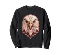 Patchwork Bald Eagle Floral Animal Collage Folk Art Graphic Sweatshirt