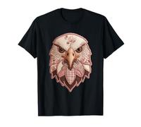 Patchwork Bald Eagle Floral Animal Collage Folk Art Graphic T-Shirt