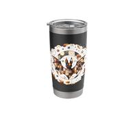 Patchwork Bat with Autumn Stars Stainless Steel Insulated Tumbler