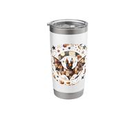 Patchwork Bat with Autumn Stars Stainless Steel Insulated Tumbler