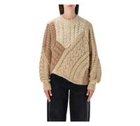 Patchwork Beige Knitwear Jumper Aw25 - female - Marant étoile - Round-neck Knitwear - Multicolor - XS - Knitwear XS