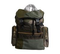 Military Green Patchwork School Backpack ONE SIZE