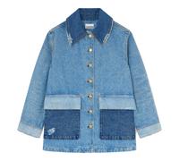 Patchwork Denim Jacket - female - Ganni - Denim Jackets - Blue - 2XS/XS - Jackets 2XS/XS
