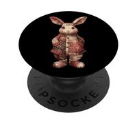 Patchwork Folk Art Bunny Rabbit Vintage Easter PopSockets Adhesive PopGrip