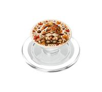 Patchwork Gnome Acorn Falling Leaves Autumn Fall Art Cute PopSockets PopGrip for MagSafe