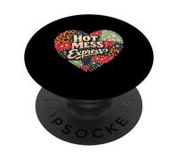 Patchwork Heart Chaotic Express Design PopSockets Adhesive PopGrip