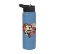 Patchwork Heart Chaotic Express Design Stainless Steel Insulated Water Bottle