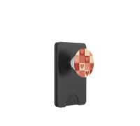 Patchwork Heart Pattern Cozy Cottagecore Aesthetic Rustic PopSockets PopWallet for MagSafe