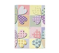 Patchwork Hearts Passport Holder Pu Leather Passport Travel Wallet Travel Accessories for Men Mens Holiday Essentials Holiday Ducument Holder for Passports ID Card Tickets Money Boarding Passes