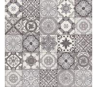 Patchwork Mediterranean Tile Vinyl By Remland (Belgravia Grey, 2M X 4M)