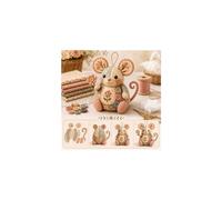 Patchwork Mouse DIY Kit, Handmade Sewing Craft Set with Pre-Cut Fabric, Stuffing and Buttons, Creative Patchwork Animal CraftProject, Cute Mouse Ornament DIY Kit, Gift for Craft Lovers