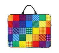 Patchwork Pattern Of Rainbow Colors, 14 Inch Laptop Sleeve, Notebook Bag Laptop Case Sleeve Briefcase with Handle