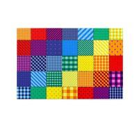 Patchwork Pattern Of Rainbow Colors, Jigsaw Puzzles 1000 Pieces Wooden Jigsaw Toy Family Game Wall Decor